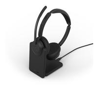 Jabra Evolve3 45 Duo USB-C/A MS + Base Cuffie Bluetooth Duo certificate Microsoft Teams con adattatori USB-C e USB-A, base di ricarica, cancellazione