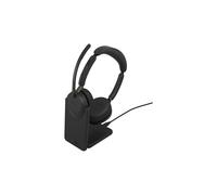 Jabra Evolve3 65 - Cuffie wireless con doppio connettore USB-C e cancellazione attiva del rumore (ANC) | Certificate per Microsoft Teams | Inclusa base di ricarica