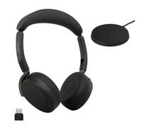 Jabra Evolve3 65 Flex - Cuffie wireless ultraleggere con doppia porta USB-C e cancellazione attiva del rumore (ANC) | Certificate per Microsoft Teams | Includono base di ricarica