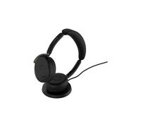 Jabra Evolve3 65 Flex - Cuffie wireless ultraleggere con doppia porta USB-A e cancellazione attiva del rumore (ANC) | Certificate per le piattaforme UC | Includono base di ricarica