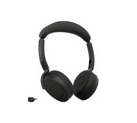 Jabra Evolve3 65 Flex MS Cuffie ANC Wireless Cuffie professionali pieghevoli senza asta microfonica, con ANC adattivo, ClearVoice AI, Bluetooth 5.3 e
