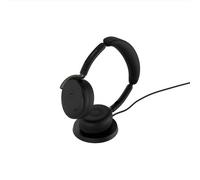 Jabra Evolve3 65 Flex - Cuffie wireless ultraleggere con doppia porta USB-A e cancellazione attiva del rumore (ANC) | Certificate per Microsoft Teams | Includono base di ricarica