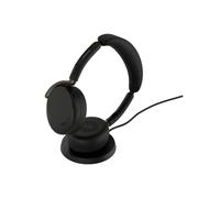 Jabra Evolve3 65 Flex UC Cuffie ANC Wireless USB-A + base Cuffie professionali UC pieghevoli senza asta microfonica, con ANC adattivo, ClearVoice AI,