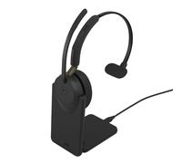 Jabra Evolve3 65 Mono USB-A MS con Base di Ricarica Auricolare mono wireless per Teams con ANC adattivo e 31 ore di conversazione, ideale per