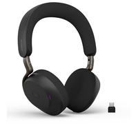 Jabra Evolve3 75 Cuffie On-Ear Wireless Bluetooth con Microfono, Nero | USB-C, Chiamate AI, ANC Avanzata, 22h Batteria, Microsoft Teams Certificato