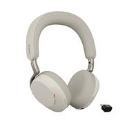 JABRA Evolve3 75 MS + Link 390c CUFFIE WIRELESS, Crema, Grigio chiaro