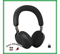 Jabra Evolve3 75 MS Link390c Cuffie Wireless AI ClearVoice & Adaptive ANC Nero