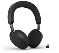 Jabra Evolve3 75 Cuffie On-Ear Wireless Bluetooth con Microfono per Lavoro, USB-C, AI Chiamate, Cancellazione Rumore Attiva Avanzata, 22h Batteria, per App Meeting Online, Nero