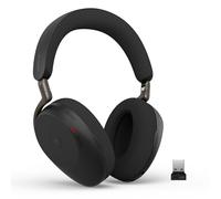 Jabra Evolve3 85 Cuffie Over-Ear Wireless Bluetooth con Microfono per Lavoro, USB-A, AI Chiamate, Cancellazione Rumore Attiva Adattiva, 25h Batteria, Microsoft Teams Certificato, Nero
