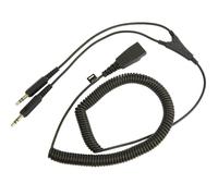 Jabra GN Cord QD PC Cord to dual 3.5 mm Jack coiled cord NEW