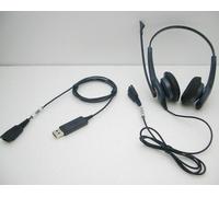 Jabra GN2000 Duo Cancella Rumore Qd Cuffie + Jabra Link 230 per Lavoro Da Casa