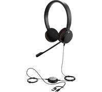 Jabra Evolve 20 - Cuffie stereo certificate Microsoft per softphone VoIP con cancellazione passiva del rumore, USB-C/A, colore nero