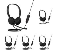 Jabra Novità Evolve 10 Cuffie - con microfono con cancellazione del rumore per PC/laptop - USB-A - Certificazione TCO - Leggere - Controlli per chiamate/volume per riunioni online - Nero