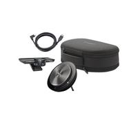 Jabra PanaCast Meet Anywhere - Videocamera con vista panoramica a 180° 4K Speak 750, certificata UC, funziona con zoom, Google Meet, cavo USB da 1 m e custodia da viaggio