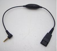 Jabra Qd To 3.5mm Cavo 8800-00-87 per GN Netcom Qd Cuffie To IPHONE & Android
