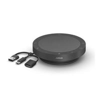Jabra Speak 2 55 Speaker Bluetooth Wireless, compatto e portatile, Grigio | 4 microfoni, cancellazione del rumore, altoparlante full range da 50 mm, audio a banda larga, Per Google Meet