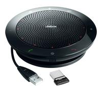 Jabra Speak 510+ Speaker Phone - Microsoft Certified Portable Conference Speaker with USB-A / Bluetooth, Ottimizzato per Microsoft, Dongle USB-A, Speak 510