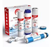JACAR - Membrane Pack Filtri per osmosi inversa con 5 stadi universali | Compatibile con tutti i sistemi di osmosi | Ricambi filtri osmosi | Depuratore acqua osmosi depuratore acqua osmosi inversa