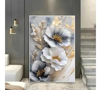 JACBON Moderna tela di fiori di lusso, dipinti floreali per la decorazione della camera da letto e del soggiorno, poster e stampe, arte murale 60x90 cm (24x35 pollici) senza cornice