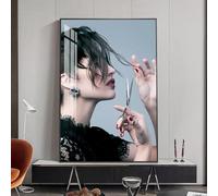 JACBON Moderno dipinto decorativo da barbiere, salone da parrucchiere, poster e stampe per acconciature per veranda, soggiorno, arte murale 40x60 cm senza cornice