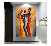 JACBON Poster e stampe su tela, dipinti scandinavi, quadri da parete per la decorazione del soggiorno, ritratto di donna africana vintage, 70x100 cm (28x39 pollici), senza cornice