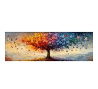 JACBON Stampa artistica su tela di grandi dimensioni Albero della vita e poster Astratto Geometrico Cucina Classico Moderno Decorazione murale per soggiorno 50x150cm (20x59 pollici) Cornice interna