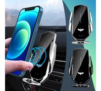 Jacenvly2024Svendita decorazioni pasquali: supporto per auto con caricatore wireless a morsetto automatico e sensore a infrarossi intelligente,