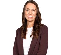 Jacinda Ardern (Brown Suit) Half Body Buddy Cutout