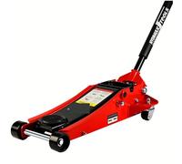 Jack a basso profilo da 4 tonnellate, rosso e nero, jack ultra con pompa a sollevamento rapido a doppio pistone, sollevatori idraulici for auto for casa