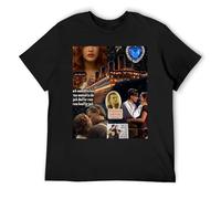 Jack and Rose Titanic - Maglietta casual da uomo in cotone stampato, a maniche corte, con grafica unica, tessuto morbido per comfort e stile quotidiano, Nero , XL