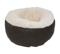 JACK AND VANILLA, Cesto rialzato per Animali, Design ergonomico, Tessuto Durevole, Facile da Pulire, Ideale per Cani e Gatti di Piccola Taglia 50 x 50 x 23 cm, Marrone Scuro