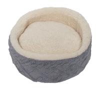 JACK AND VANILLA, Cesto Rotondo Elegante in Grigio Chiaro per riporre Pratico, Ideale per Giocattoli e Vestiti, Misura XS Ø43 x 15 cm, per Tutte Le Razze, Modello Fuzz