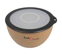 JACK AND VANILLA, Ciotola in bambù Ecologica con Coperchio, capacità 1650 ml, Design Elegante, Ideale per Animali Domestici, Diametro 17 cm, Colore Beige, Modello Bon Appetit