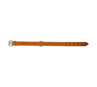 JACK AND VANILLA, Collana in Pelle Cognac Larga 30 mm, Regolabile 60 cm, Design Elegante e Confortevole per Cani e Gatti, Resistente e Facile da Mantenere, Taglia XL, Colore Cognac, Modello Modena