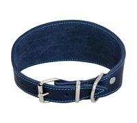 JACK AND VANILLA, Collana in Pelle grassa per Levriero, Regolabile, Durevole ed Elegante, Colore Blu, 48 cm, Ideale per Passeggiate e Comfort del Vostro Animale Domestico, Modello in Pelle