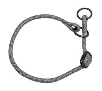 JACK AND VANILLA - Collare Grande per Cani Luminosi Dots - con Punti Luminosi, ad Alta visibilità - per Qualsiasi Dimensione di Cani - Colore Grigio, Dimensioni 8 mm x 30-35 cm