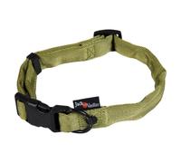JACK AND VANILLA, Collare in Nylon Verde per Cani, Misura 15 mm di Larghezza, Regolabile da 24 a 35 cm, Comfort ottimale per Passeggiate, Taglia M, Colore Verde, Modello Comfort
