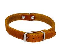 JACK AND VANILLA, Collare per Cane, Modello Pelle Grassa, Colore Cognac, Misura 20 mm x 50 cm