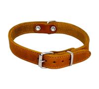 JACK AND VANILLA, Collare per Cane, Modello Pelle Grassa, Colore Cognac, Misura 30 mm x 65 cm