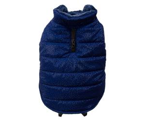 JACK AND VANILLA, Giacca in Pile Confortevole ed Elegante per Passeggiate con Il Vostro Cane, comode Tasche, Resistenti all'Usura, Lavabile in Lavatrice, Taglia M, Blu Scuro, Modello 5Th Avenue