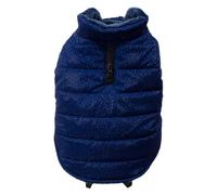 JACK AND VANILLA, Giacca in Pile Confortevole ed Elegante per Passeggiate con Il Vostro Cane, Tasche con Cerniera, Resistente e Durevole, Taglia XL, Colore Blu Scuro, Modello 5Th Avenue Dogwalk