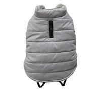 JACK AND VANILLA, Giacca in Pile per Cani, Comfort ottimale, Design Elegante, Facile da Mantenere, vestibilità Perfetta, Ideale per Tutte Le Occasioni, L, Grigio, Modello 5Th Avenue Dogwalk