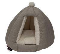 JACK AND VANILLA, Igloo Ergonomico per Animali, Confortevole e Durevole, Isolamento Termico, Design Moderno, Facile da Trasportare, Dimensioni 45 x 45 x 40 cm, Colore Sabbia