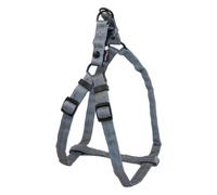 JACK AND VANILLA, Imbracatura ergonomica in Nylon per Cani, Regolabile da 53 a 82 cm, Design Riflettente per Sicurezza Notturna, Comfort ottimale, Taglia L, Colore Grigio, Modello Comfort