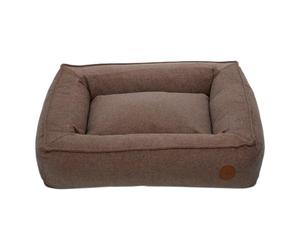 JACK AND VANILLA, Letto Box Accogliente per Cani e Gatti, Design Elegante, Facile da Pulire, Dimensioni 100 x 70 x 19 cm, Colore Marrone Chic, per Tutte Le Razze