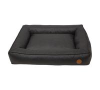 JACK AND VANILLA, Letto Box ergonomico per Cani, spazioso 120 x 80 cm, Design Elegante Nero, Schiuma ad Alta densità, Rivestimento Lavabile, Sicurezza Rinforzata, Comfort ottimale