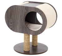 Jack and Vanilla Molly - Albero per Gatti Cocoon, Grigio - Centro attività Multifunzionale con tiragraffi, Punto Relax, pilastri Rivestiti in sisal e Base Stabile