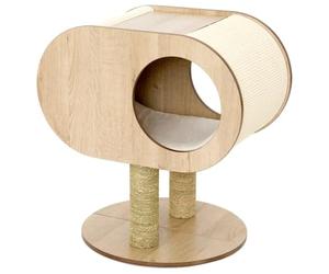 Jack and Vanilla - Molly Cat Tree Cocoon - Torre per Gatti Stabile e Durevole - Parco Giochi interattivo per Gatti - Design Moderno ed Elegante - Marrone
