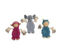 JACK AND VANILLA, Morbido Peluche a Forma di Elefante, ippopopopo-Scimmia per Cani e Gatti, Ideale per Coccole e Giochi, 18 cm, Colori Vivaci, per Tutte Le Razze