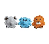 JACK AND VANILLA, Palla per Cani a Forma di Leone o Elefante, Giocattolo stimolante e Durevole, Ideale per Giochi Interni ed Esterni, Diametro 15 cm, Colore Brillante